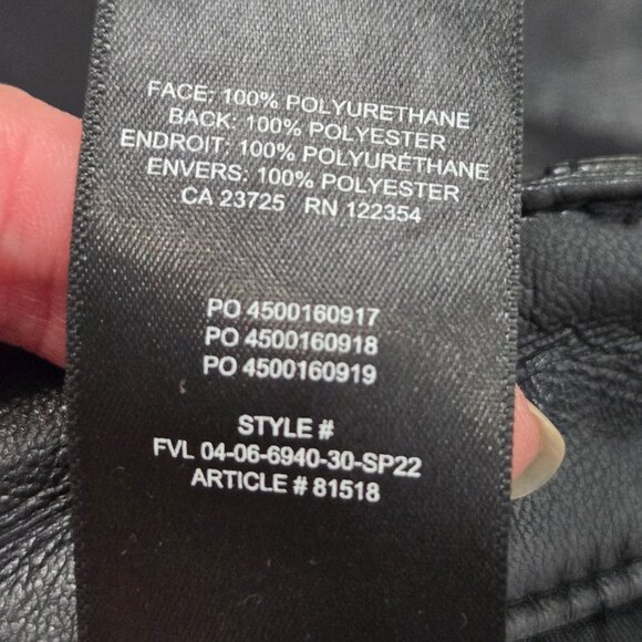 Aritzia Wilfred Free The Melina Leg Straight Vegan Leather Pants Black - Picture 10 of 10